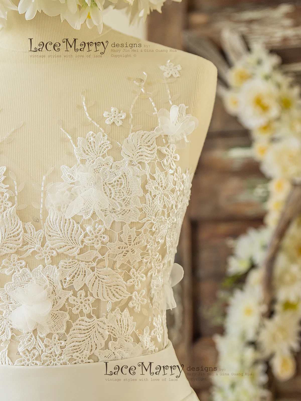 Wedding Dress in Two Pieces Set - Image 9