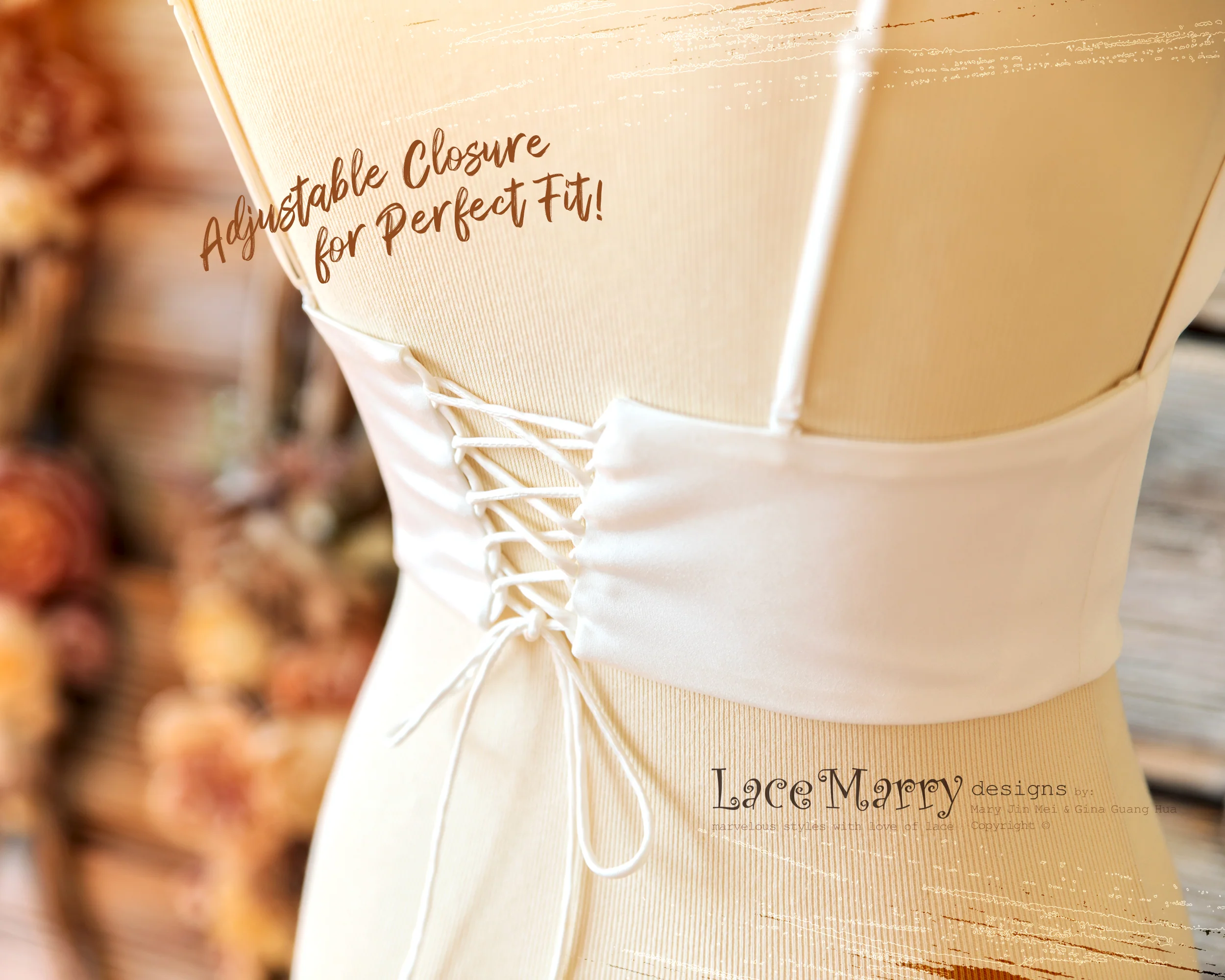 Wedding Dress with Multi Layer A Line Skirt and Lace Top - Image 28